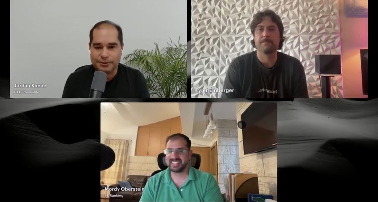 Tyler Einberger with Jordan Koene and Mordy Oberstein on a LinkedIn Live